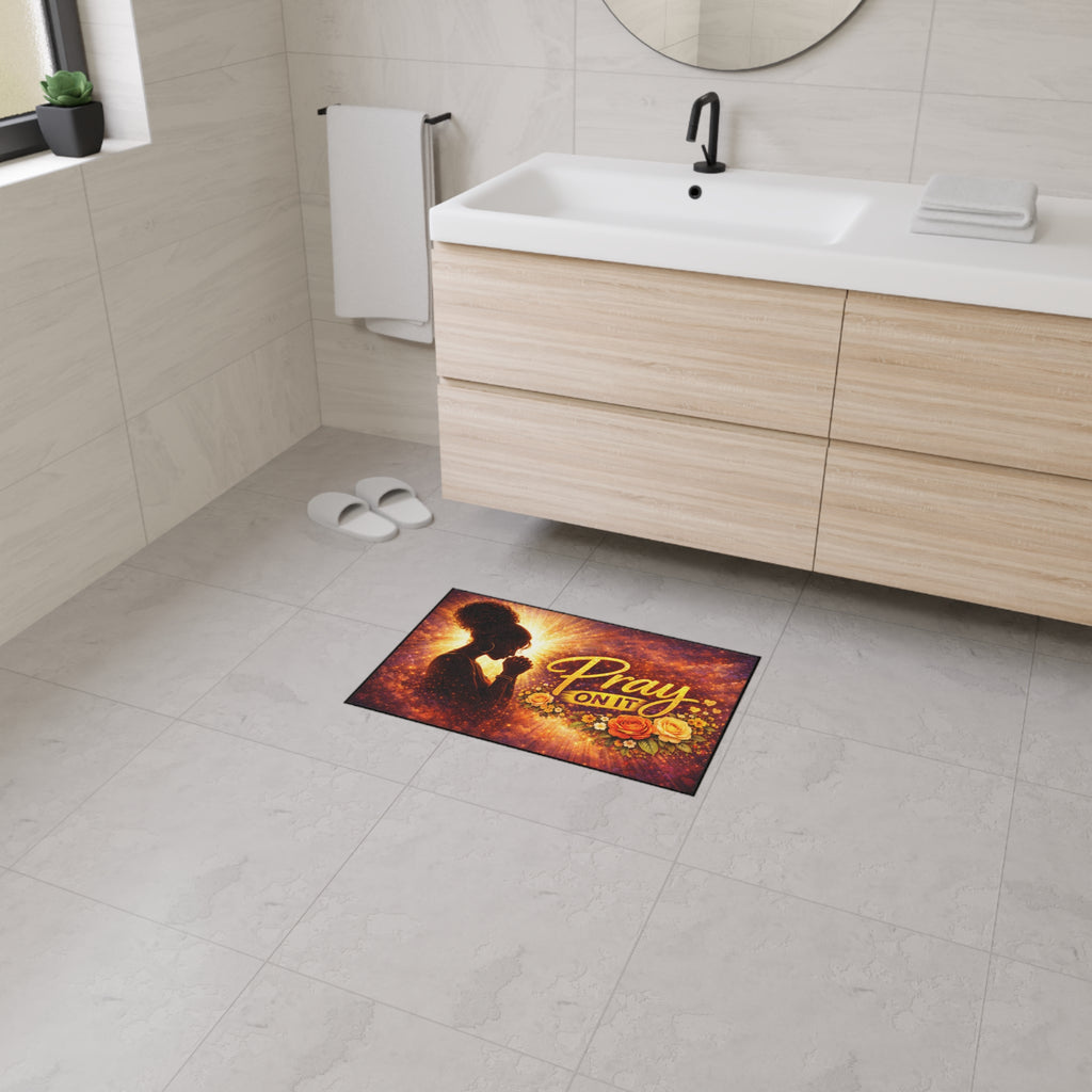 Pray On It Heavy Duty Floor Mat — Inspirational Prayer Rug