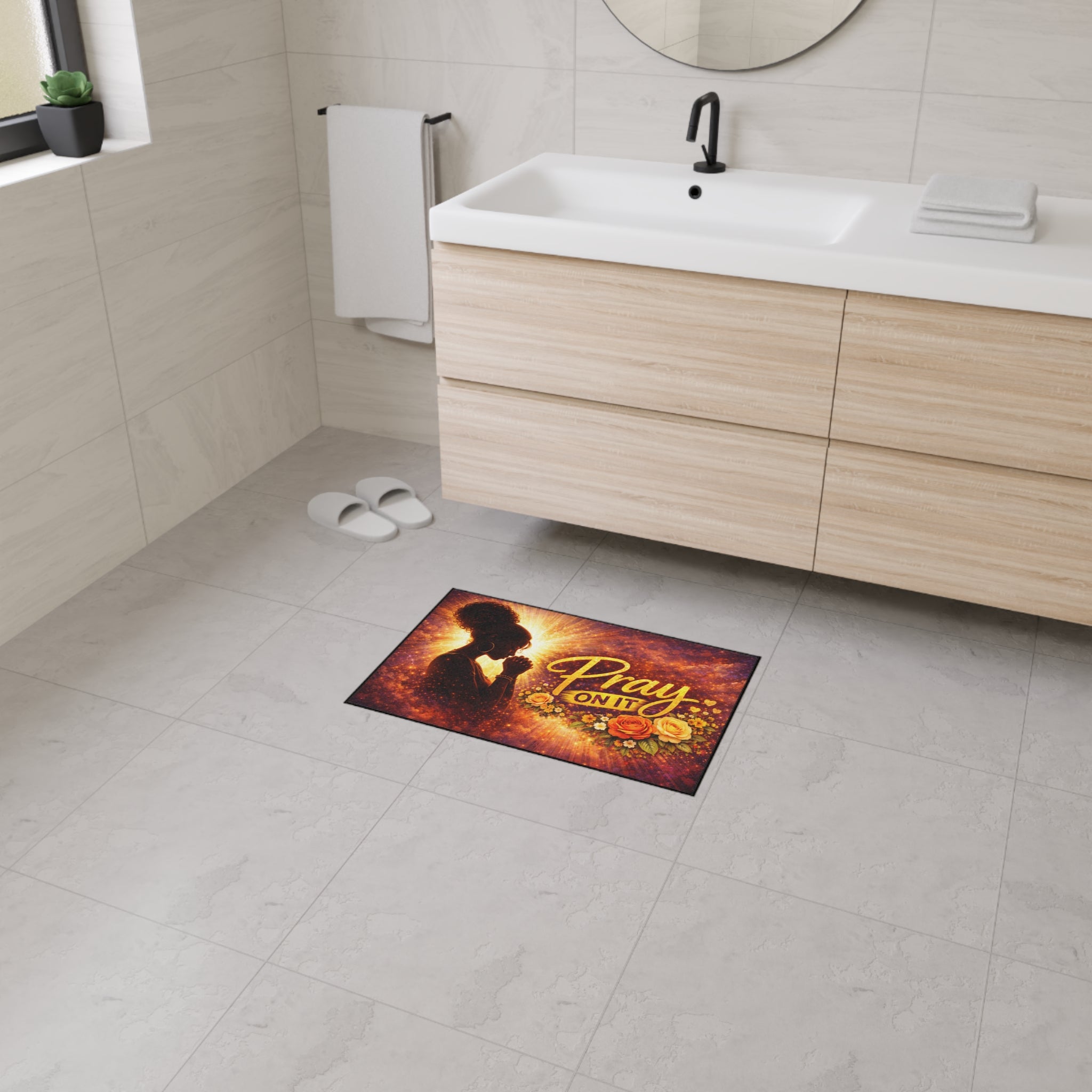 Pray On It Heavy Duty Floor Mat — Inspirational Prayer Rug