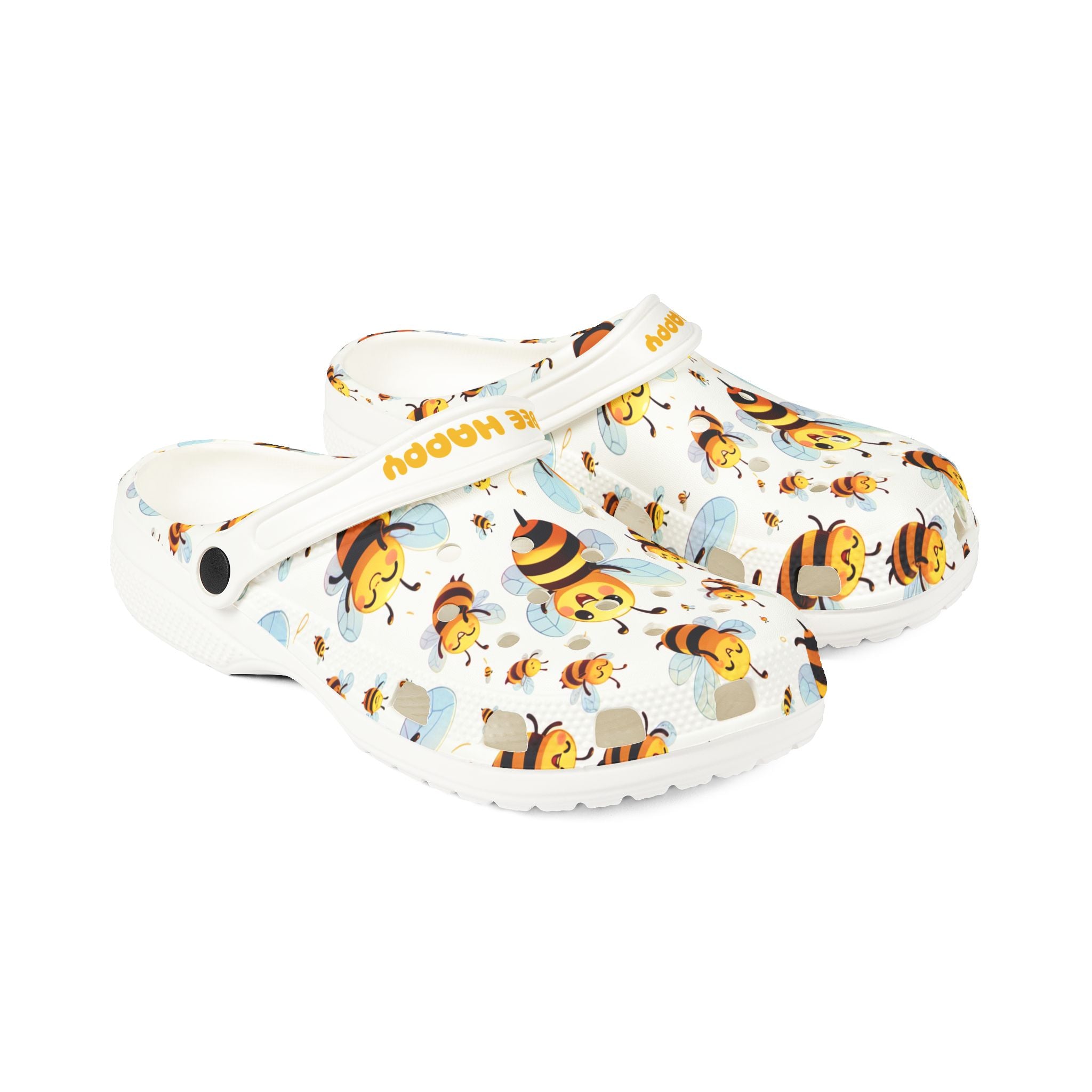 Adult Bee Happy Clogs