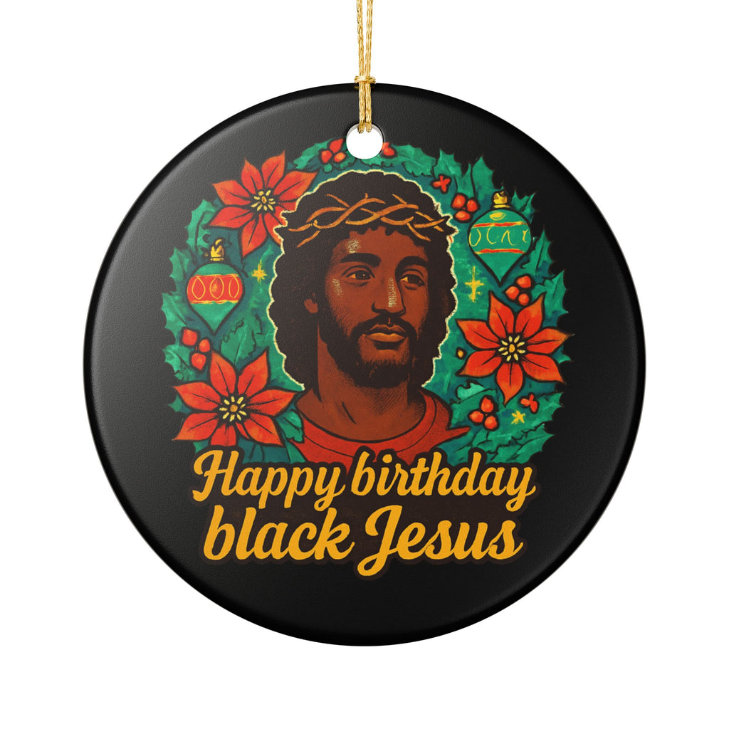 Black Jesus Christmas Ornament