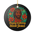 Black Jesus Christmas Ornament