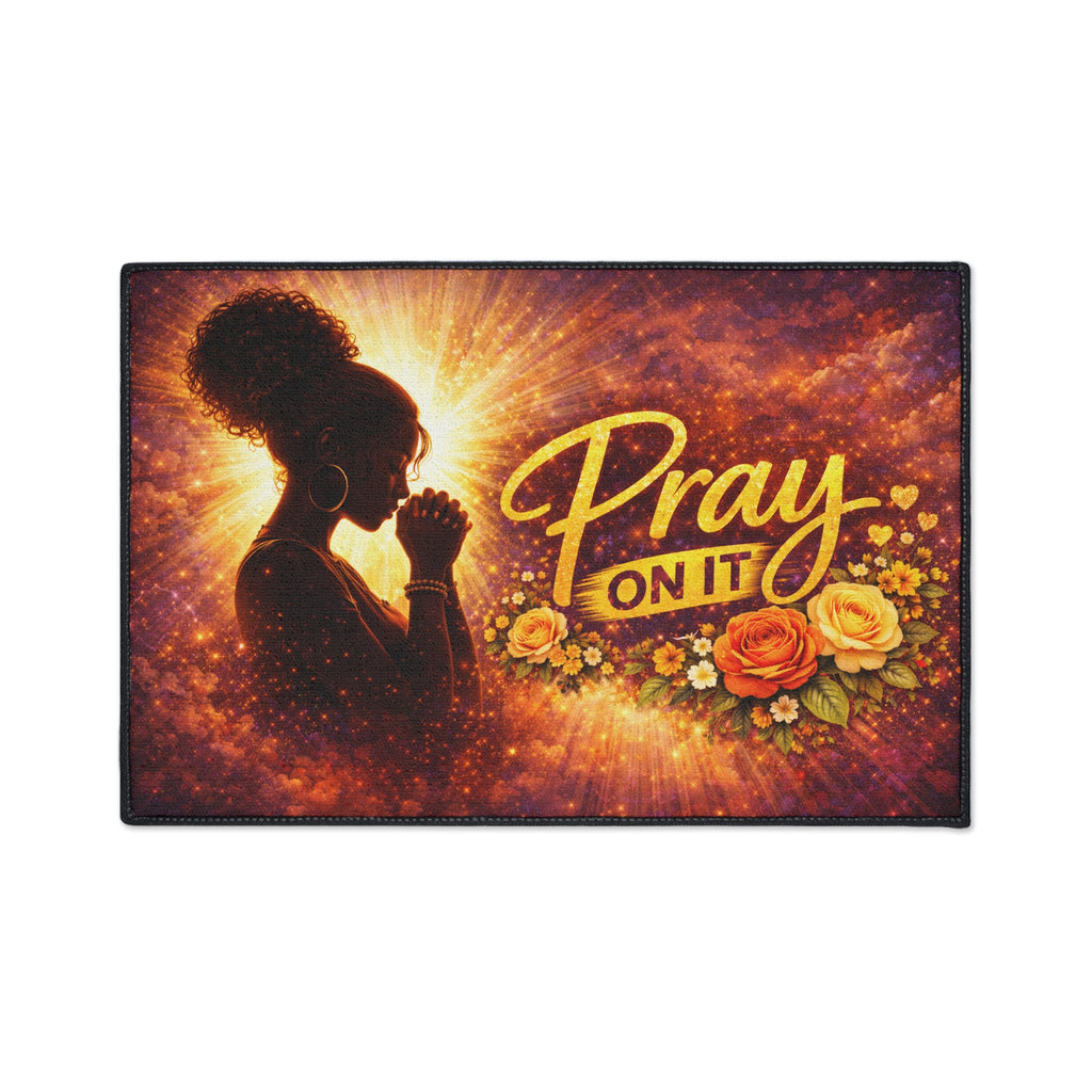 Pray On It Heavy Duty Floor Mat — Inspirational Prayer Rug