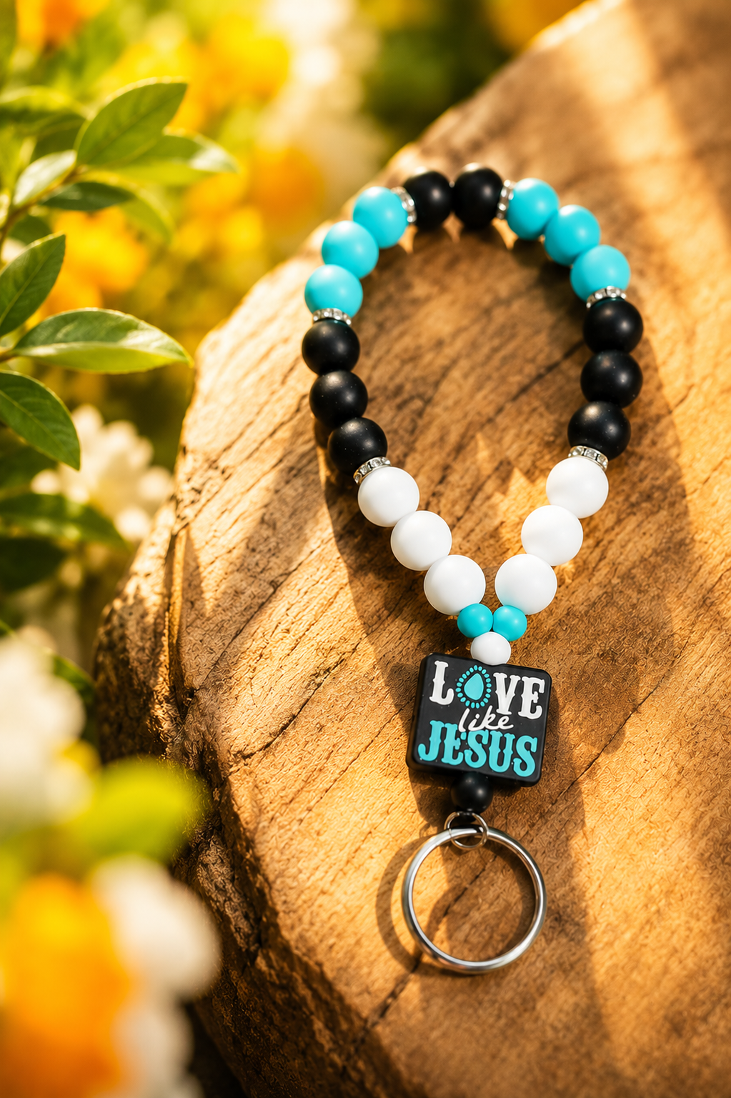 Love Like Jesus wristlet keychain
